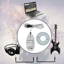 Guitar to USB Sound Player Sound Card Effector Link Audio Cable (White)