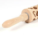 Christmas Embossing Rolling Pin Baking Cookies Dough Cake Engraved Roller