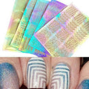 2Pcs Nail Art Manicure Stamping Stencil Nail Viny Stickers 12Tips / Sheet Y L1V7