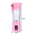 380ml Portable Juicer USB Rechargeable Blender Mixer Juice Machine (Pink)