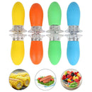 8pcs/set Corn Holder Skewers BBQ Grill Prongs Picnic Camping Barbecue Forks