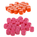 50 Pieces Opaque Blank Dice D6 for D&D RPG MTG Party Games Orange + Rose Red