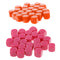 50 Pieces Opaque Blank Dice D6 for D&D RPG MTG Party Games Orange + Rose Red