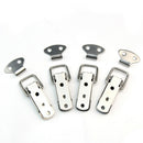 Set of 4 Stainless Steel Spring Loaded Toggle Case Box Chest Trunk Latch Clamp