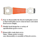Bicycle Chainring Bolts Crankset Nut Wrench Chainwheel Dismounting Crank Delu