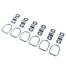 Set Of 6 -on Forged D-Rings For Trailer, Truck, Tie-down Ring Durable