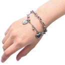 Hip Hop Sweet Heart-Shape Layered Bracelet Trend Bangle Accessories Jewelry Gift