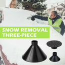 Dual Funnel Car Window Windshield Magical Ice Scraper Snow Remover (Black)