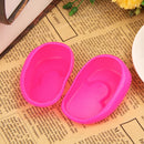 2pcs Salon Hair Dye Ear Covers Earmuffs Prevent from Stain (Rose Red)
