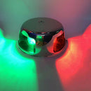 Green Red Bi-Colour Chrome Navigation Bow Light Boat Stern Nav Light Lamps
