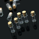 lot 10pcs Mini Empty Cork Glass Wish Bottles Vials Jars Craft Charm Pendants New