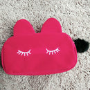 Cute Cosmetic Makeup Bag Case Handbag Travel Toiletry Organizer (Rose Red) A