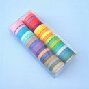 40x Writable Rolls Paper Washi Masking Tape Rainbow Colours Sticky Adhesive