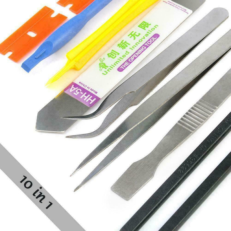10 in 1 Set Mobile Phone Repair Tools Opening Pry Disassemble Tweezer Tools R0D3