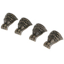 4Pcs Small Mini Furniture Corner Protector Wooden Box Jewelry Chest Leg Wood
