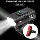 2pcs T6 LED Bicycle Light 10W 800LM 6 Modes Waterproof Bike Front Tail Lamp