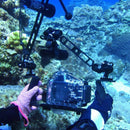 Puluz Dual Aluminum Alloy Ball Clamp For Underwater Camera Arm System