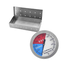 urable Meat Smoking Smoker Box for BBQ Wood Chips & Grill Thermometer