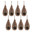 8 Pack Bird House, Hanging Birdhouse Hummingbird Nest Fiber Hand-Woven Roosting
