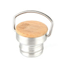 Portable Stainless Steel Water Bottle Bamboo Lid Sports Flasks Leak-Proof T