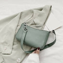 Women Simple PU Leather Handbag Chain Travel Shoulder Totes Bag (Green)