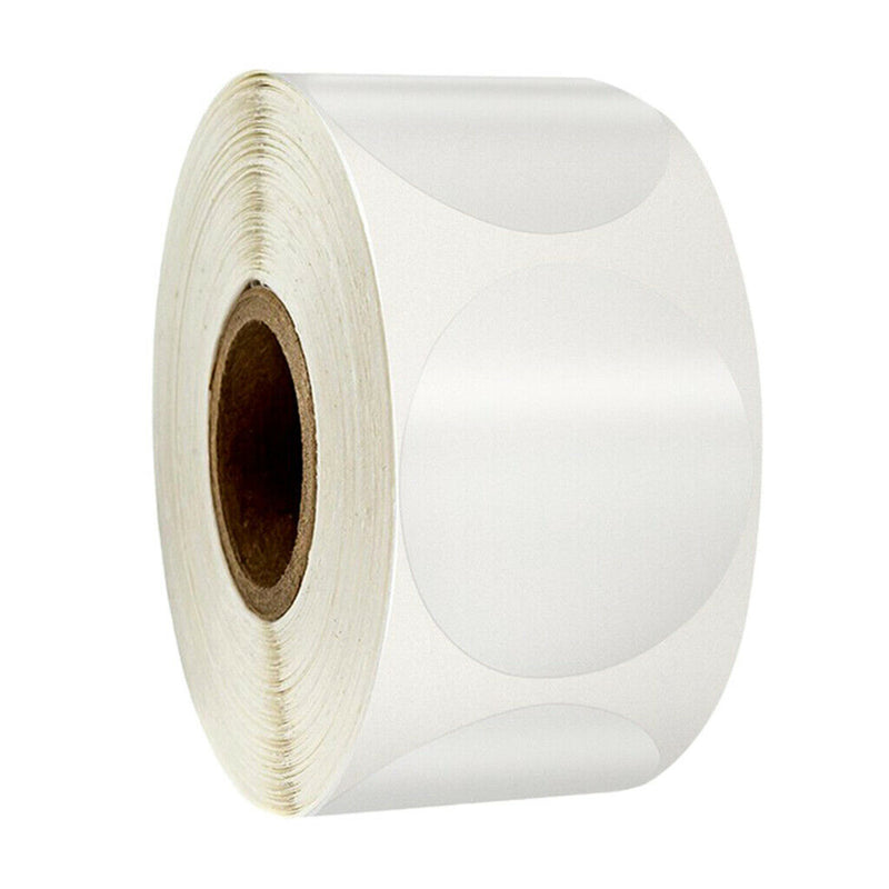 1 Roll of 500pcs Round Blank Kraft Stickers Self Adhesive Labels DIY Craft