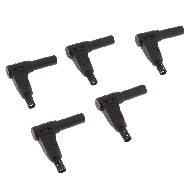 Pack of 10 4mm Banana Plug Right Angle Connector Welding Connecting for