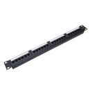 1X(UTP 24 Port Rj45 Patch Panel Rack Cable Wall Mounted Bracket Connector R