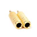 2pcs 3.5mm Mono Plug Male To 6.35mm Mono Female