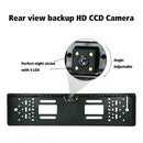 Europrean Car RV License Plate Frame Backup Reverse Camera Parking Sensors
