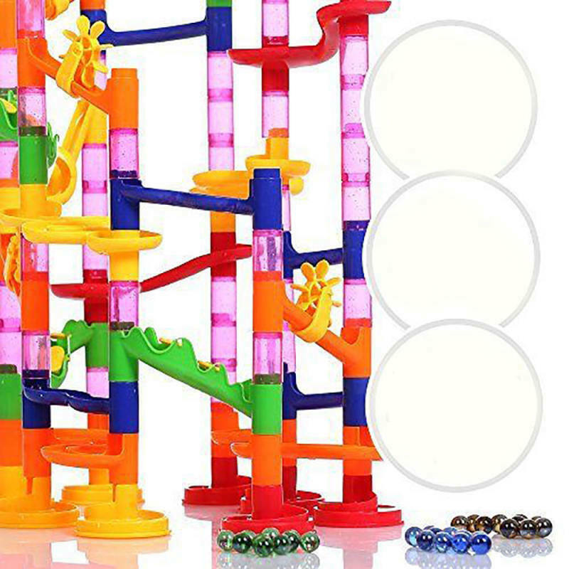 Marble Run Race Railway Toys(105 Pcs) Blocks Set Maze Construction Toys for Kids