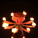 1pcs Lotus Flower Candle Musical Blossom Candles Happy Birthday Party Supply