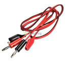 100cm 1Pair Alligator Testing Cord Lead Clip to Banana Plug for Multimeter Test
