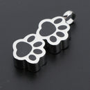 Bear Paw Shape Cremation Memorial Charms Jewellery Metal Urn Pendant for Pet