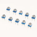 100Pcs 10 Value 500 Ohm - 2M Ohm Potentiometer Trimpot Variable Resistor Kit