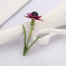 Elegant Flower Brooches Women Dress Clothes Backpack Lapel Retro Badges (A) A