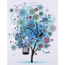 5D DIY Special Shaped Diamond Painting Blue Tree Cross Stitch Embroidery