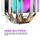 Cpu Air Cooler 6 Heat Pipes Twin-Tower Heatsink With 90Mm Rainbow Led Fans