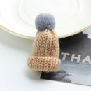 8Pcs Cute Mini Knitted Hairball Hat Brooch Sweater Pins Badge Collar Clothe