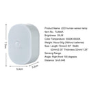 6LED Oval Small Motion Sensor Magnetic Wall Cabinet Indoor Lamp Night Light