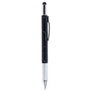 Multifunctional Screwdriver Blue Ink Ballpoint Pen Level Ruler Pen(Black) A