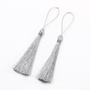 30x Silk Floss Bookmark Tassels &Cord Loop for Jewelry Making Souvenir Craft