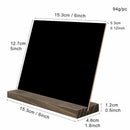 15.3x12.7x4.6cm Mini Tabletop Chalkboard Signs with Rustic Style Wood Base  W6V2