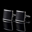 PopSilver Pair Men's Cufflinks Stainless Cuff Links Steel Wedding Gift Luxurious