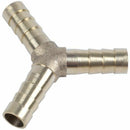 Y-hose connector made of brass, 3-way connector, for 8 mm hoses