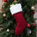 Large Christmas Stocking Elk Pattern Sock Gift Holder Christmas Tree Decora C5Y9