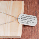 Dog Tag Dad Mom Engrave Letter Stainless Steel Pendant Love Family Necklace  Z