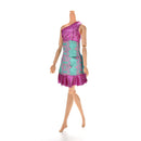 1Pc Purple and Green Single Shoulder Dresses for s Princess Dolls14cmJ* V N.ES