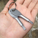 Awesome Multifunction 2 Keys Stain Keychain Pocket Screwdriver EDC Camp  JR