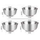 304 Stainless Steel Double Walled Serving Bowl Food Container Round 6"